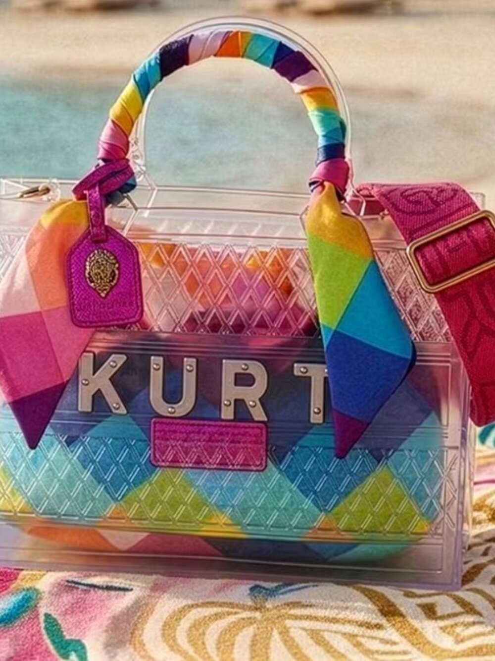 KURT GEIGER SMALL JELLY TOTE BAG
